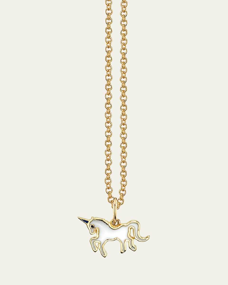 Girls' 14k Gold Unicorn Pendant Necklace